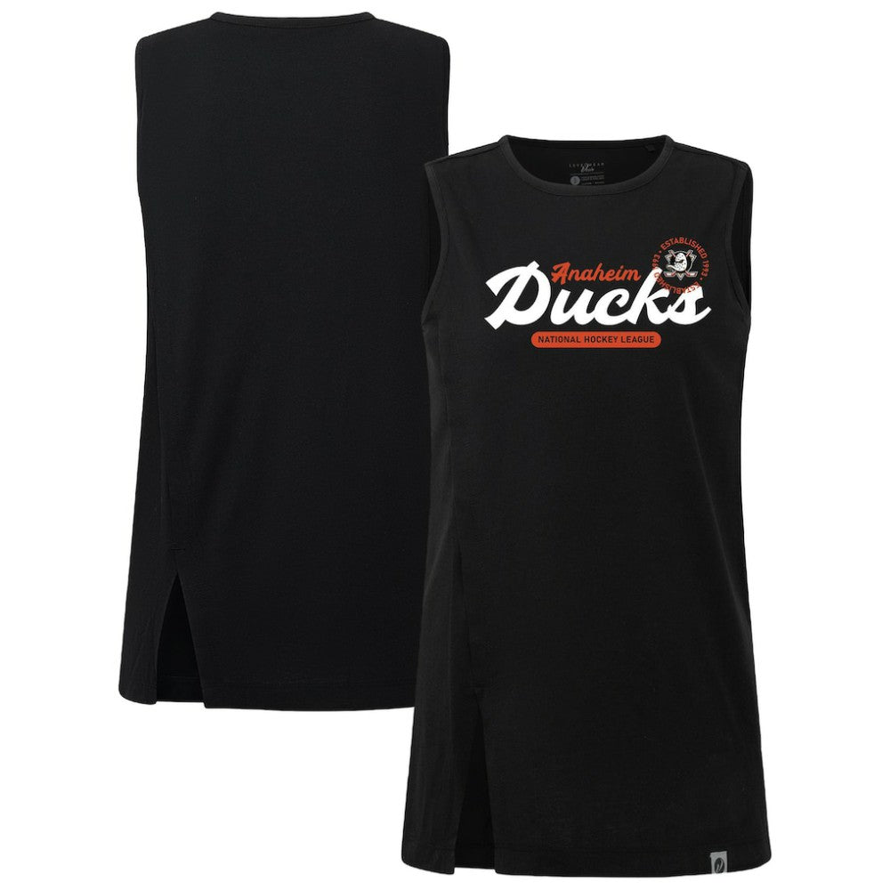 Anaheim Ducks Levelwear Women's Influx Monument Tank Top - Black - NHL 203145022