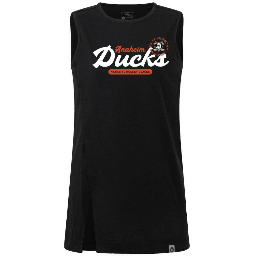 Anaheim Ducks Levelwear Women's Influx Monument Tank Top - Black - NHL 203145022