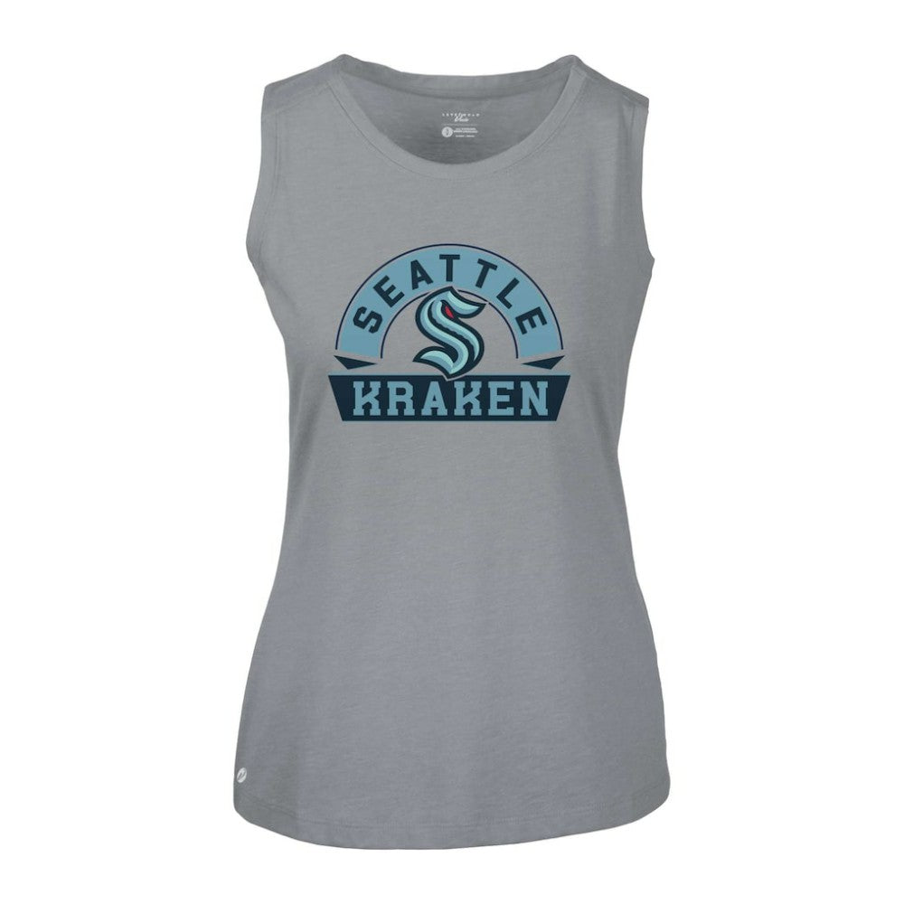 Seattle Kraken Levelwear Women's Macy Banner Arch Tank Top - Gray - NHL 203145024