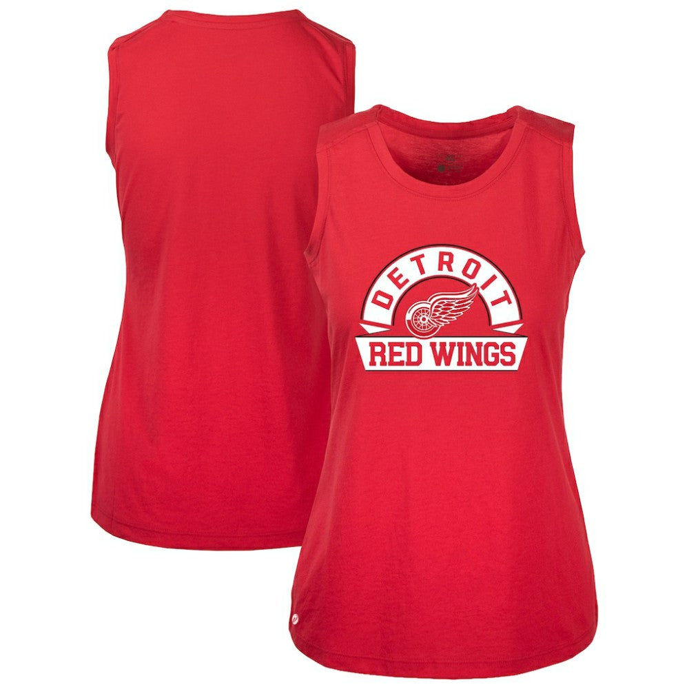 Detroit Red Wings Levelwear Women's Macy Banner Arch Tank Top - Red - NHL 203145026