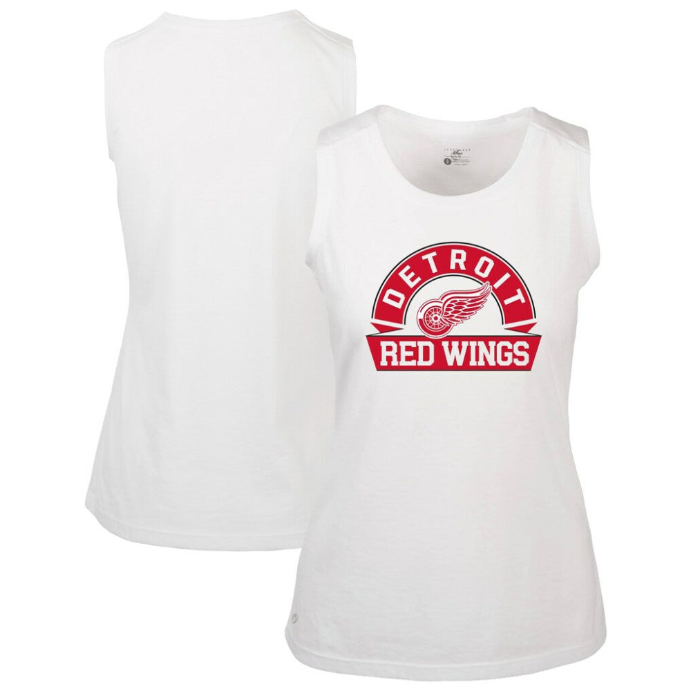 Detroit Red Wings Levelwear Women's Macy Banner Arch Tank Top - White - NHL 203145027