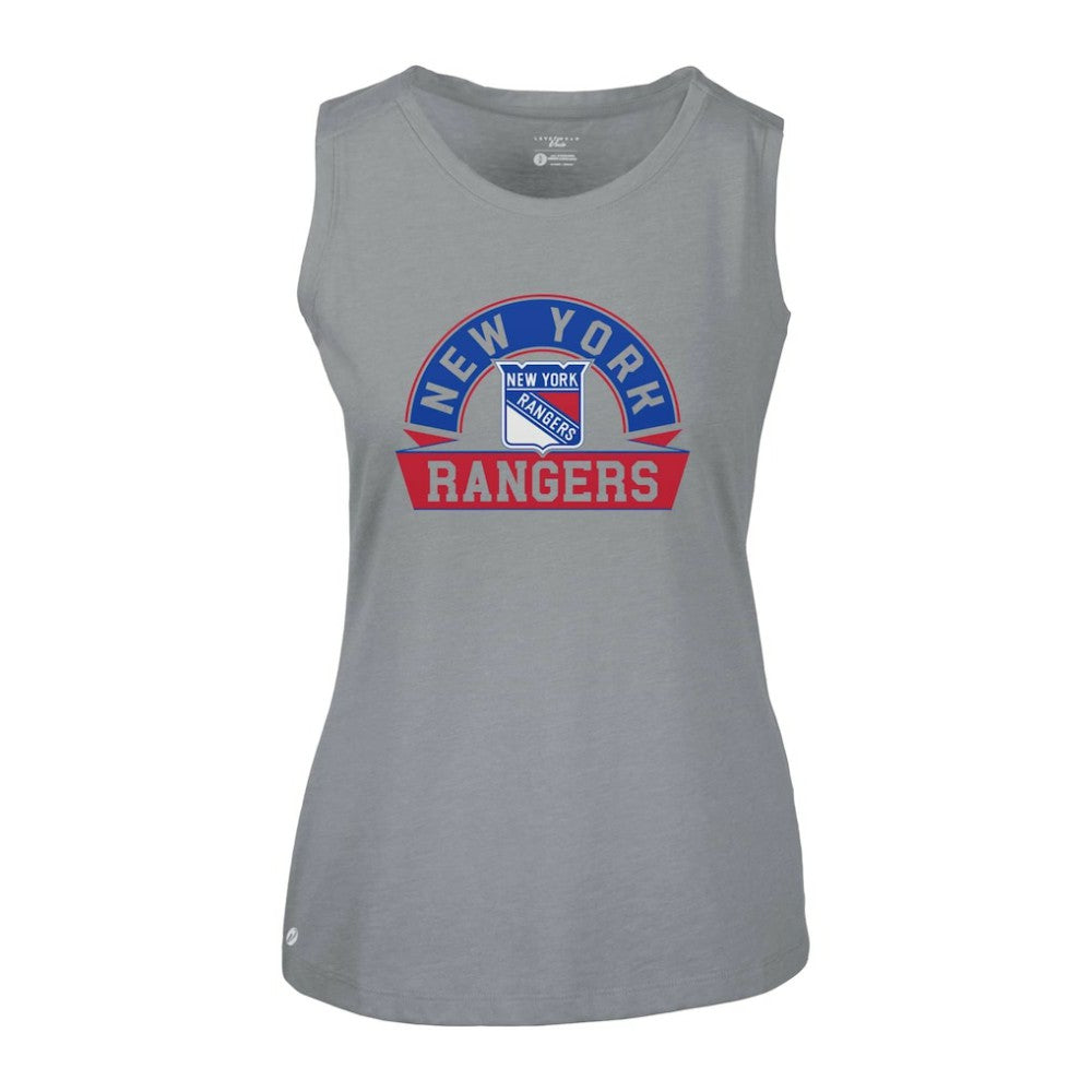 New York Rangers Levelwear Women's Macy Banner Arch Tank Top - Gray - NHL 203145031