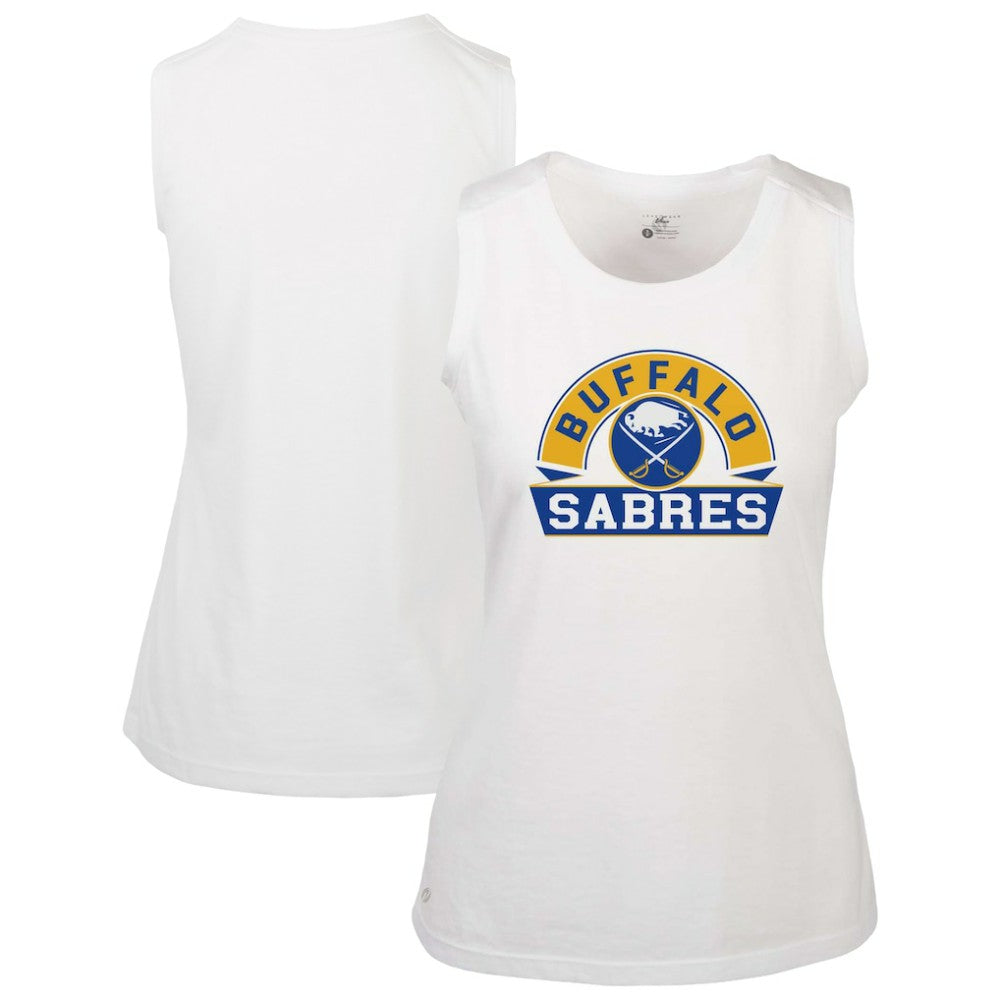 Buffalo Sabres Levelwear Women's Macy Banner Arch Tank Top - White - NHL 203145034