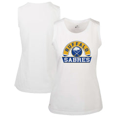 Buffalo Sabres Levelwear Women's Macy Banner Arch Tank Top - White - NHL 203145034