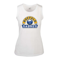 Buffalo Sabres Levelwear Women's Macy Banner Arch Tank Top - White - NHL 203145034