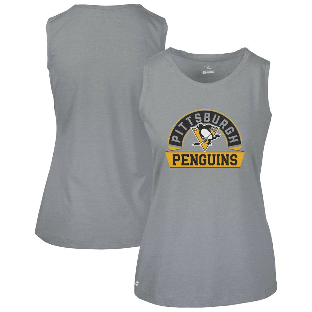 Pittsburgh Penguins Levelwear Women's Macy Banner Arch Tank Top - Gray - NHL 203145036