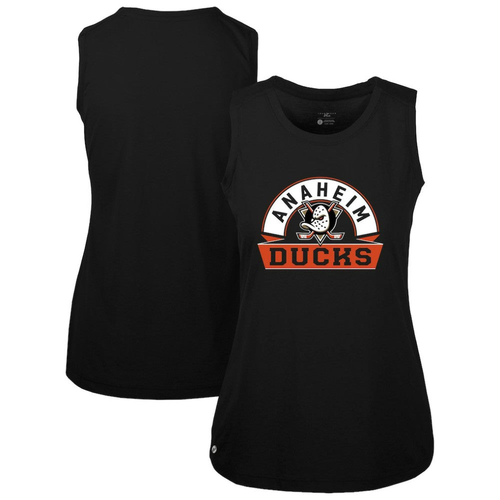 Anaheim Ducks Levelwear Women's Macy Banner Arch Tank Top - Black - NHL 203145037