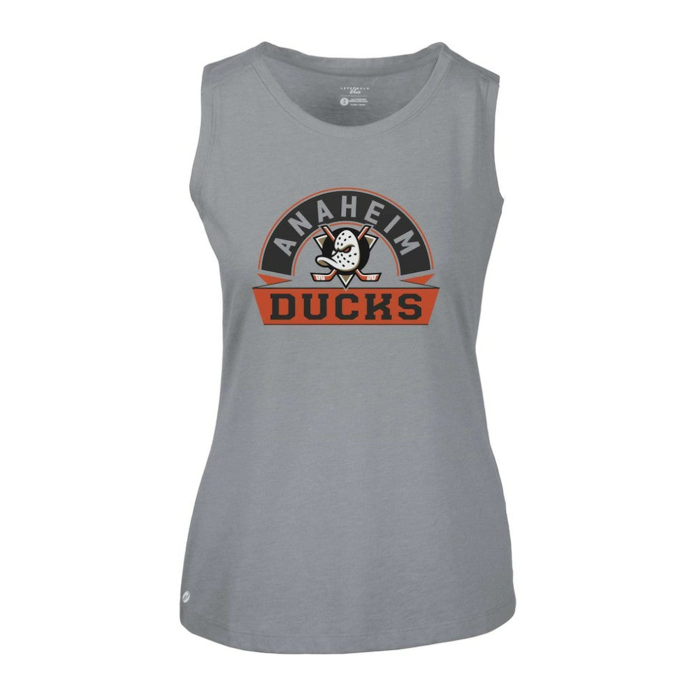 Anaheim Ducks Levelwear Women's Macy Banner Arch Tank Top - Gray - NHL 203145038