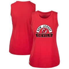 New Jersey Devils Levelwear Women's Macy Banner Arch Tank Top - Red - NHL 203145039