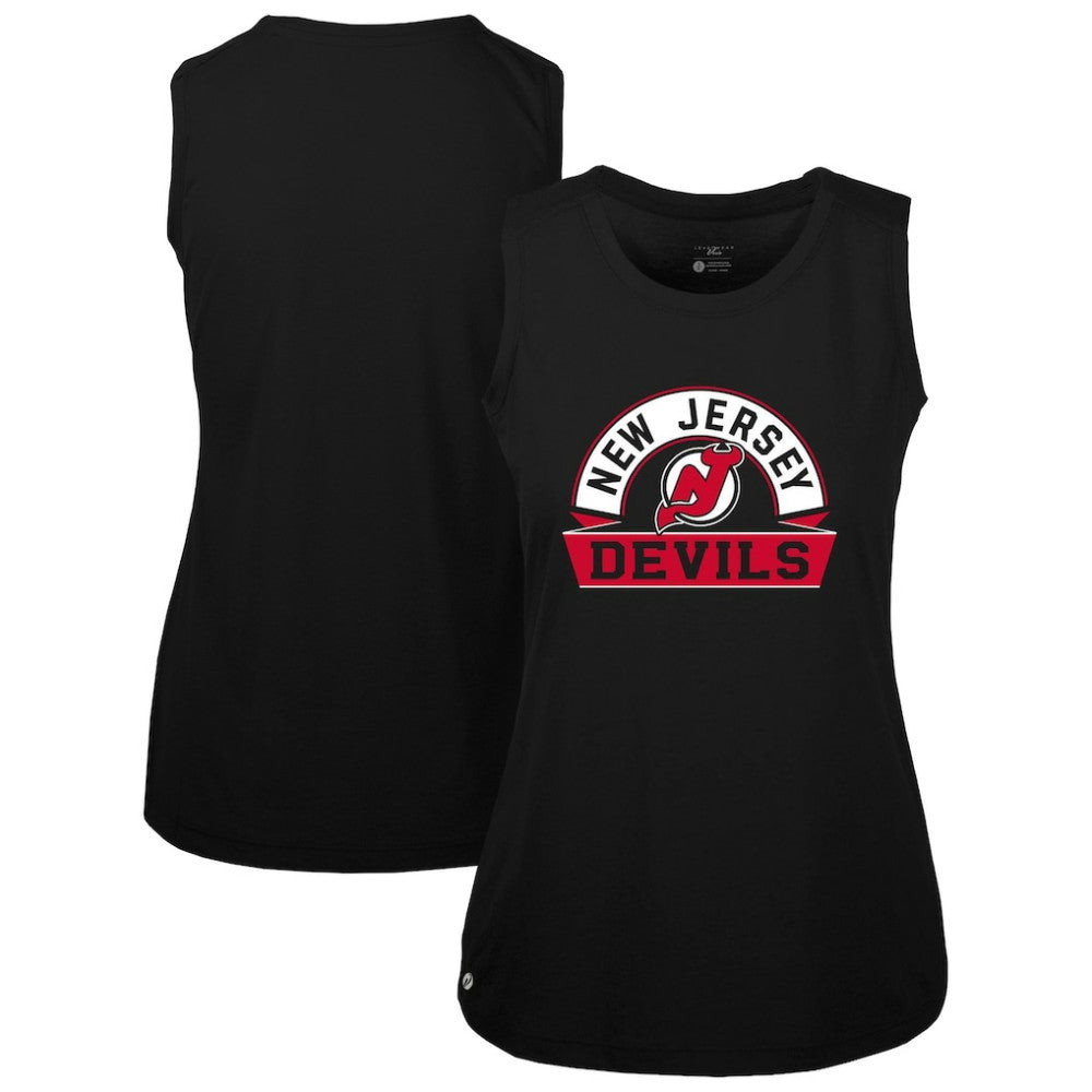 New Jersey Devils Levelwear Women's Macy Banner Arch Tank Top - Black - NHL 203145040