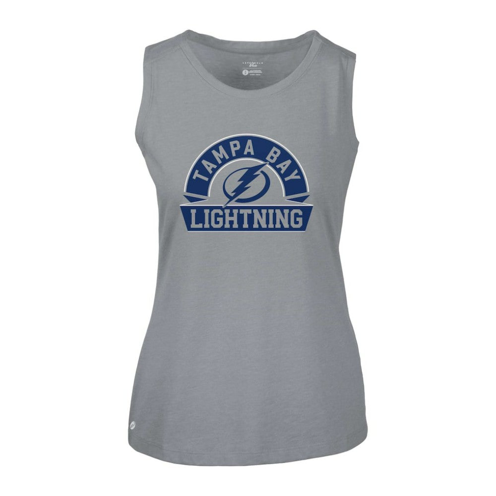 Tampa Bay Lightning Levelwear Women's Macy Banner Arch Tank Top - Gray - NHL 203145042