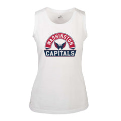 Washington Capitals Levelwear Women's Macy Banner Arch Tank Top - White - NHL 203145044