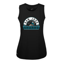 San Jose Sharks Levelwear Women's Macy Banner Arch Tank Top - Black - NHL 203145048