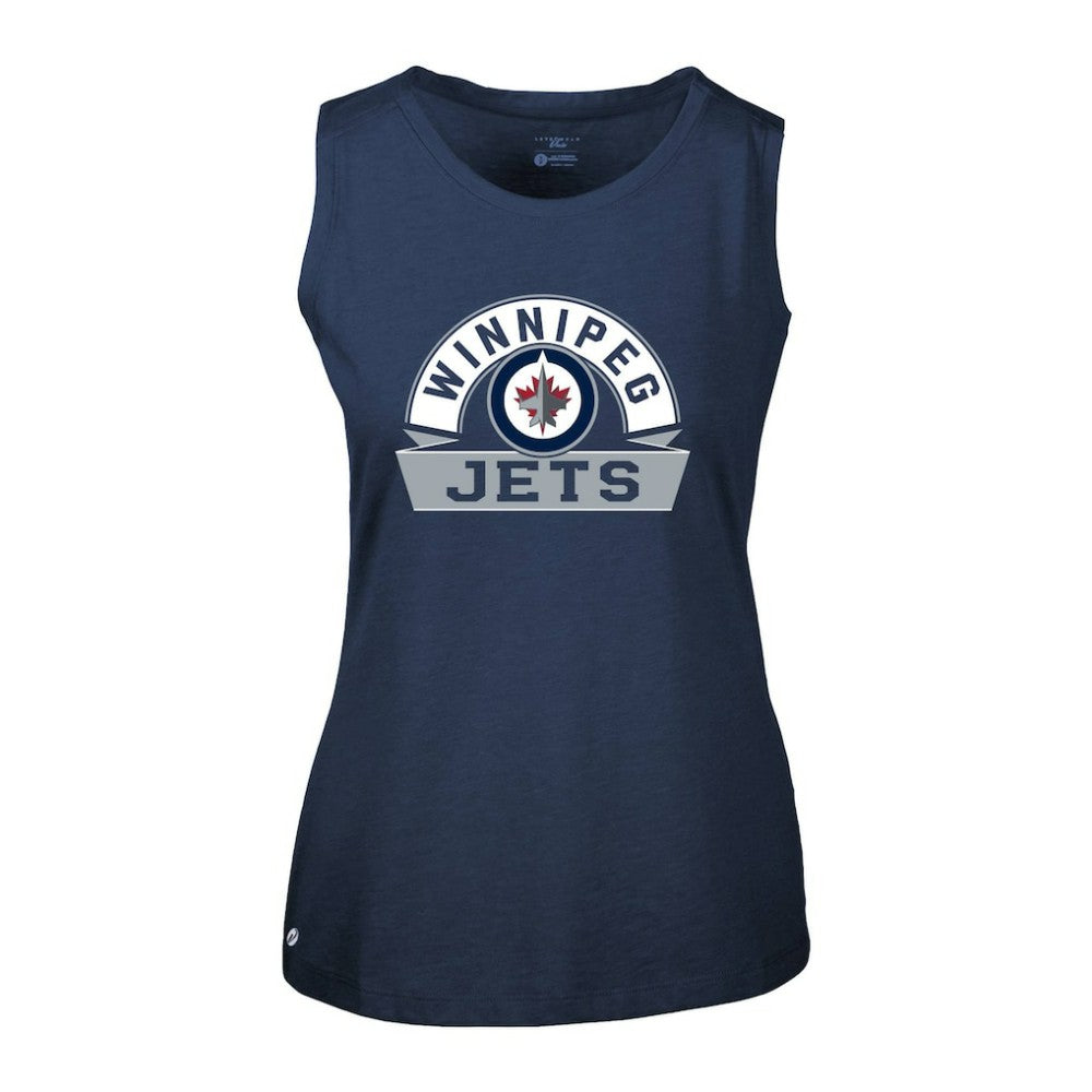 Winnipeg Jets Levelwear Women's Macy Banner Arch Tank Top - Navy - NHL 203145050