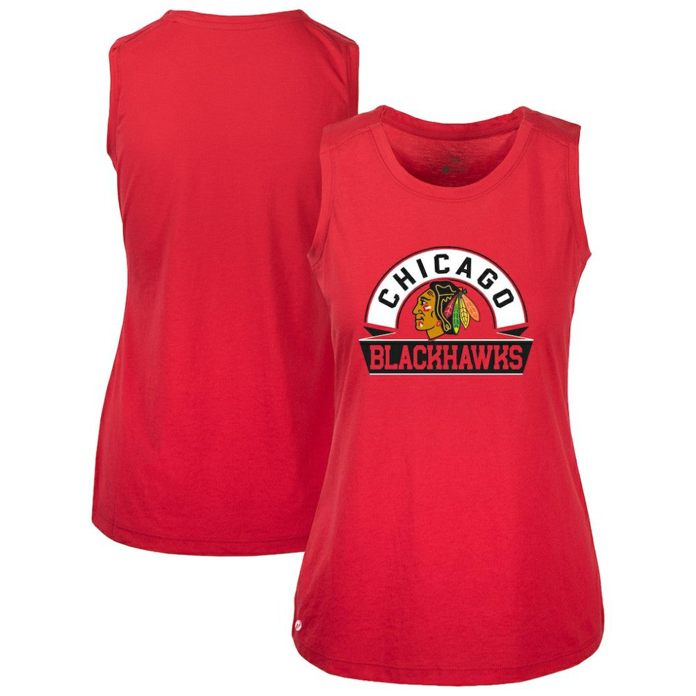 Chicago Blackhawks Levelwear Women's Macy Banner Arch Tank Top - Red - NHL 203145058