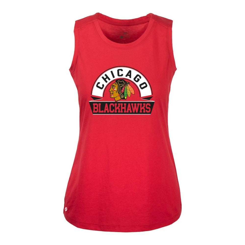 Chicago Blackhawks Levelwear Women's Macy Banner Arch Tank Top - Red - NHL 203145058