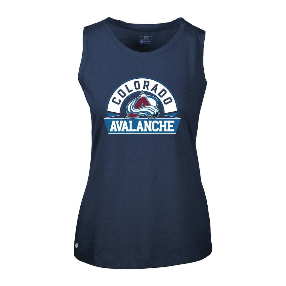 Colorado Avalanche Levelwear Women's Macy Banner Arch Tank Top - Navy - NHL 203145062