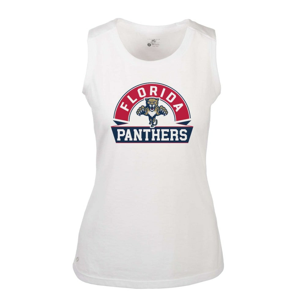 Florida Panthers Levelwear Women's Macy Banner Arch Tank Top - White - NHL 203145064