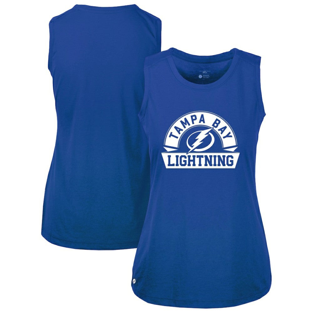 Tampa Bay Lightning Levelwear Women's Macy Banner Arch Tank Top - Royal - NHL 203145065