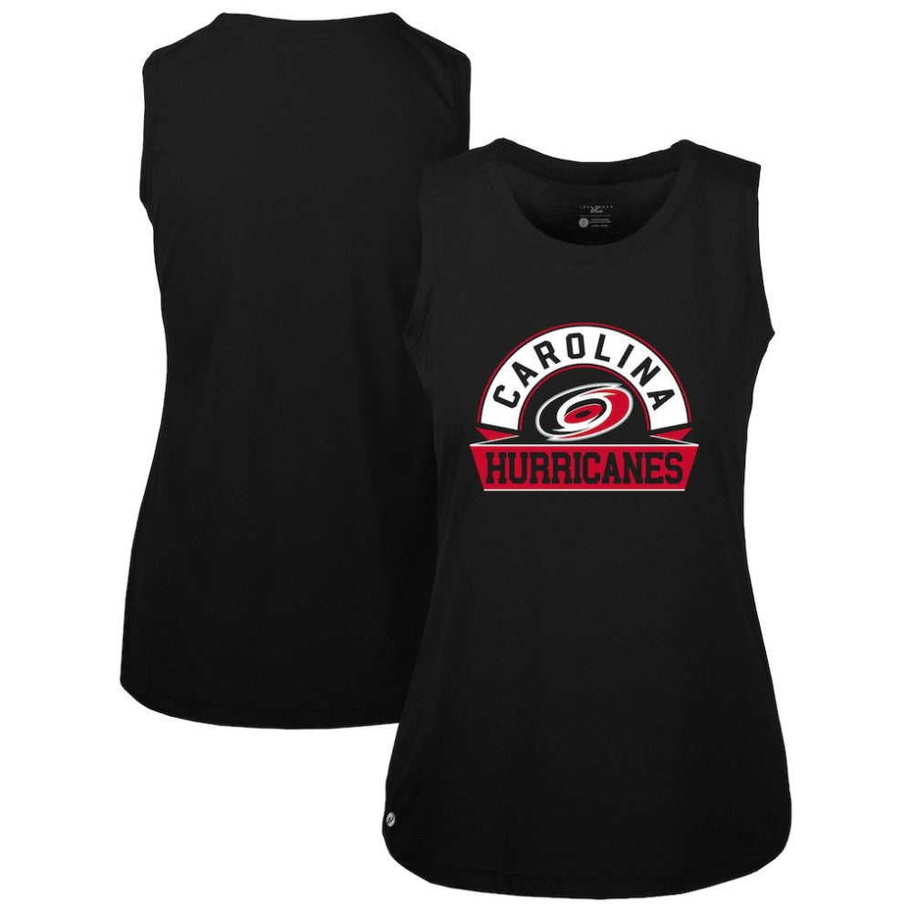 Carolina Hurricanes Levelwear Women's Macy Banner Arch Tank Top - Black - NHL 203145066