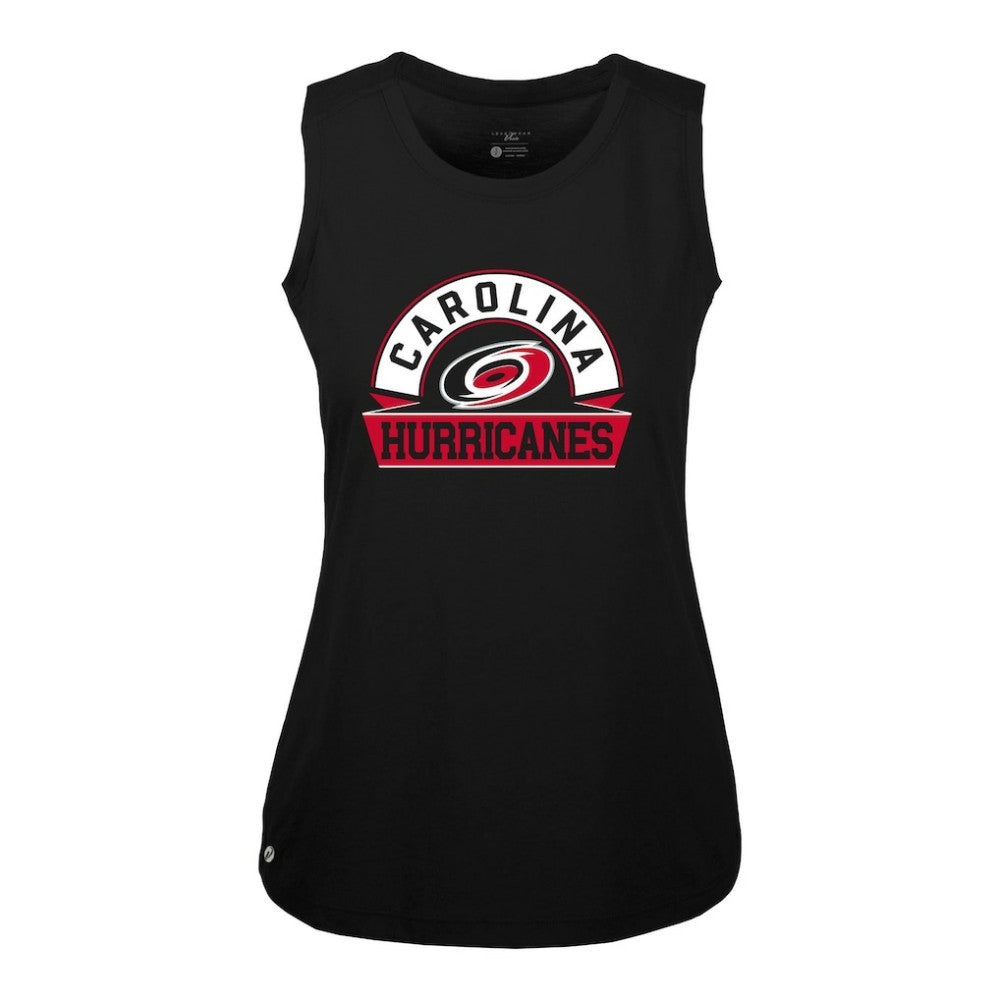 Carolina Hurricanes Levelwear Women's Macy Banner Arch Tank Top - Black - NHL 203145066