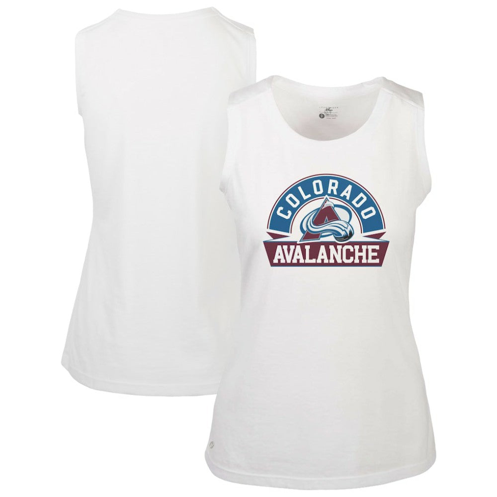 Colorado Avalanche Levelwear Women's Macy Banner Arch Tank Top - White - NHL 203145068