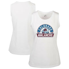 Colorado Avalanche Levelwear Women's Macy Banner Arch Tank Top - White - NHL 203145068