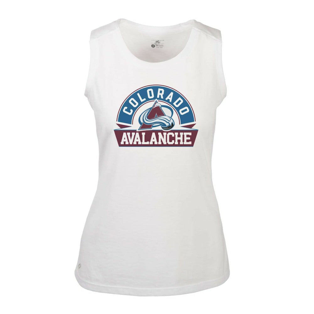 Colorado Avalanche Levelwear Women's Macy Banner Arch Tank Top - White - NHL 203145068