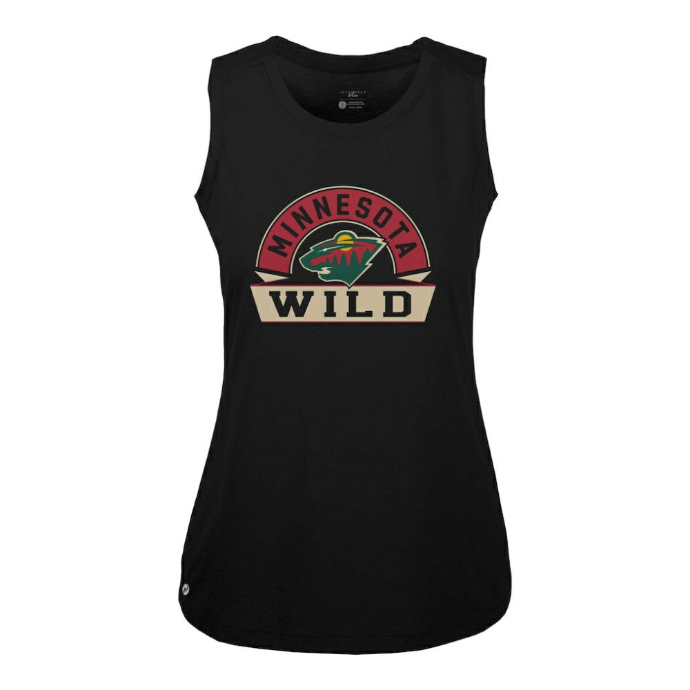 Minnesota Wild Levelwear Women's Macy Banner Arch Tank Top - Black - NHL 203145070