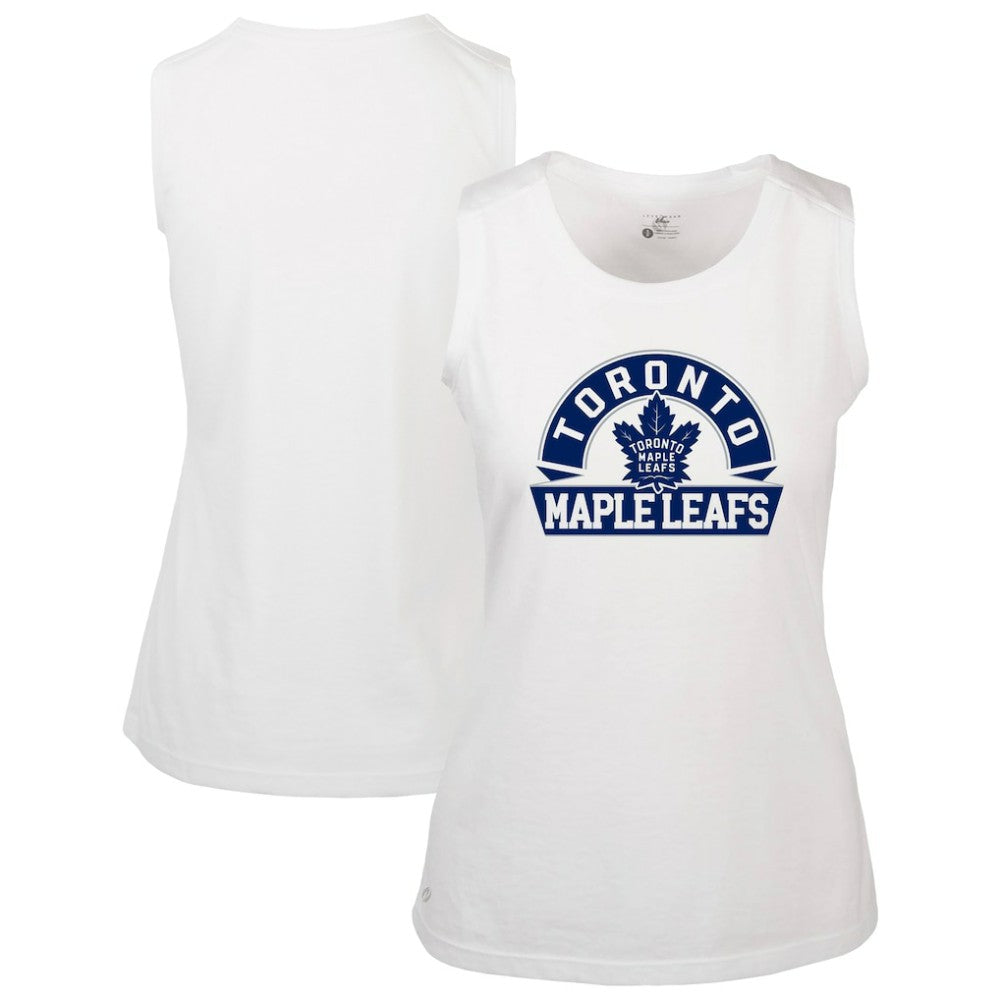 Toronto Maple Leafs Levelwear Women's Macy Banner Arch Tank Top - White - NHL 203145075