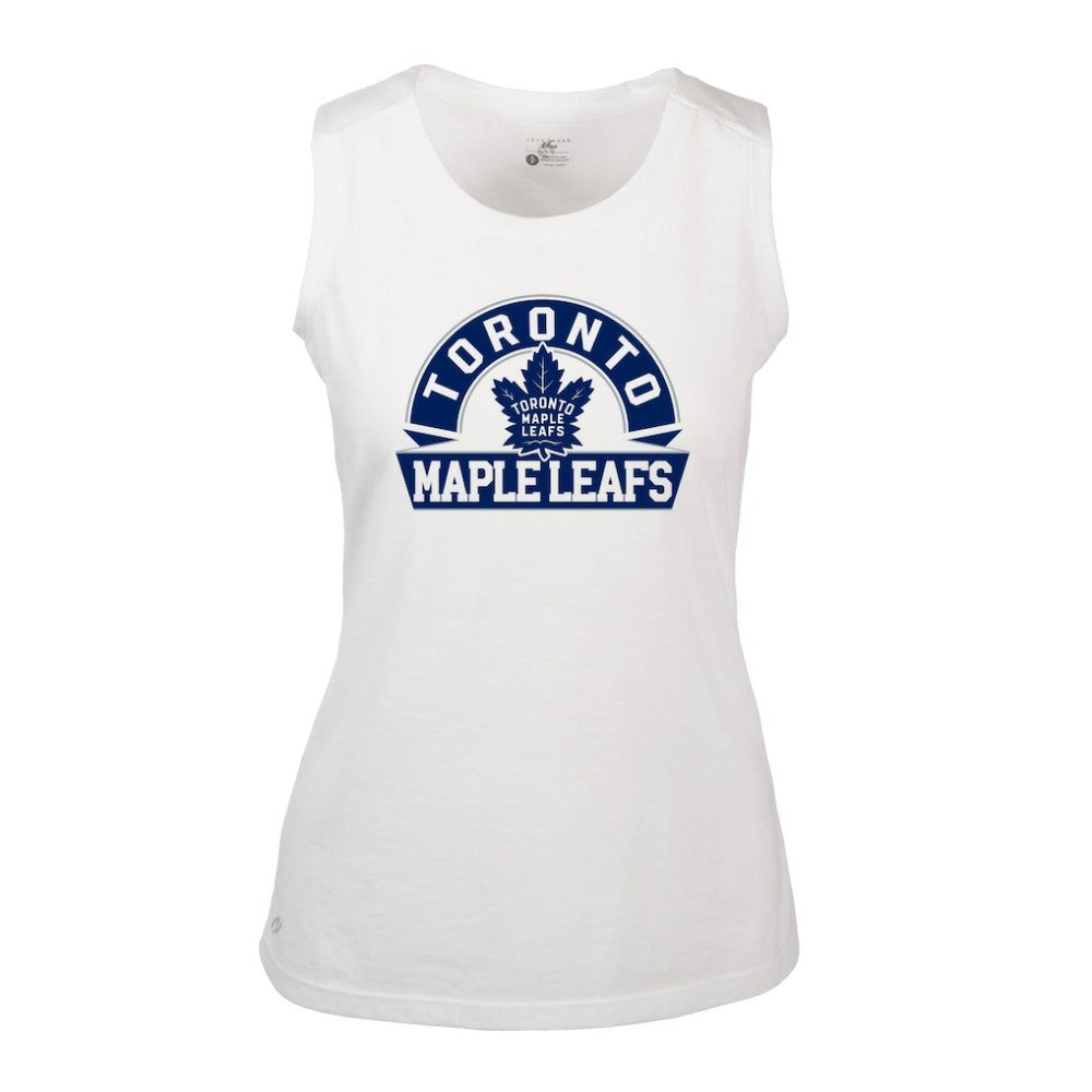Toronto Maple Leafs Levelwear Women's Macy Banner Arch Tank Top - White - NHL 203145075