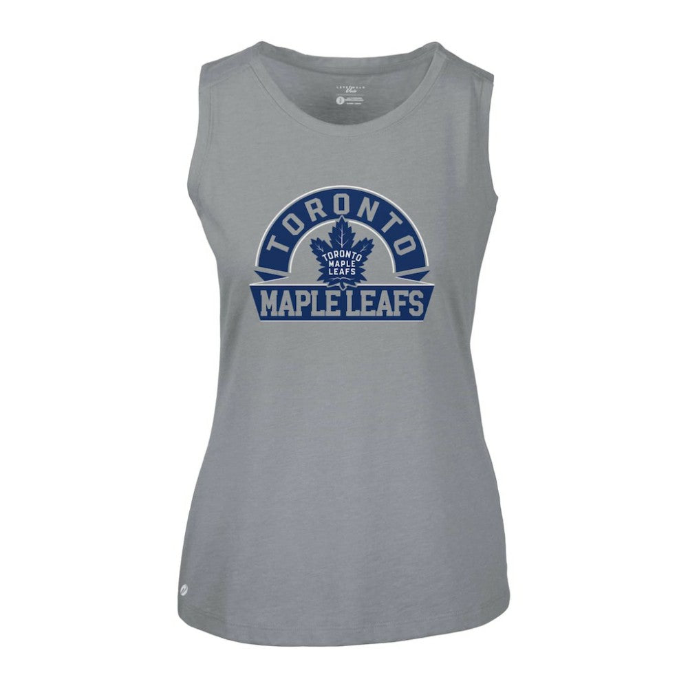 Toronto Maple Leafs Levelwear Women's Macy Banner Arch Tank Top - Gray - NHL 203145076
