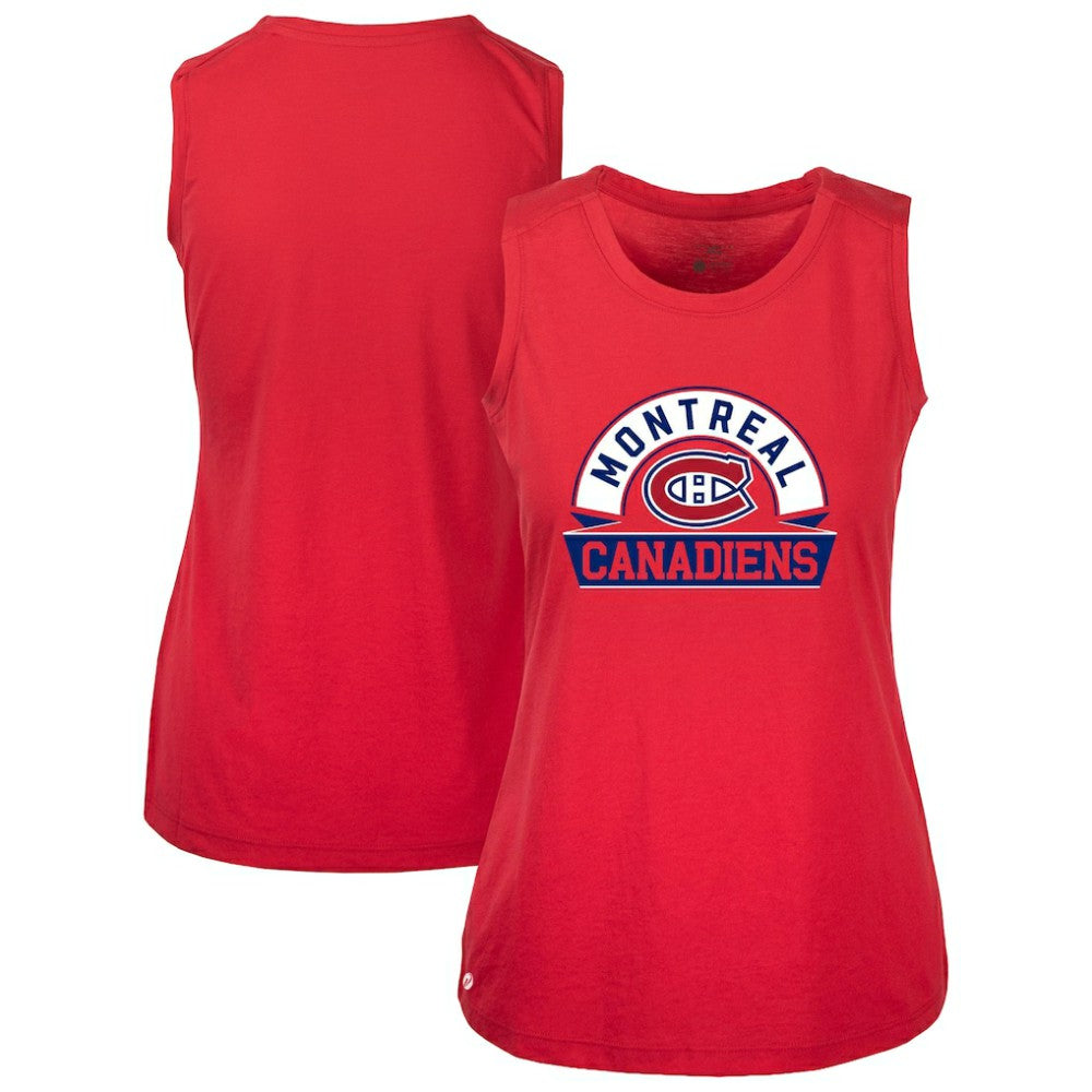Montreal Canadiens Levelwear Women's Macy Banner Arch Tank Top - Red - NHL 203145077