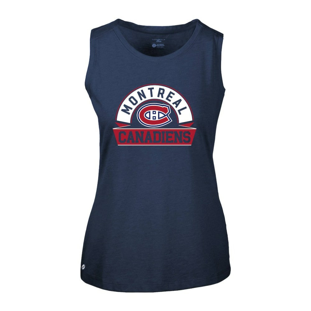 Montreal Canadiens Levelwear Women's Macy Banner Arch Tank Top - Navy - NHL 203145078