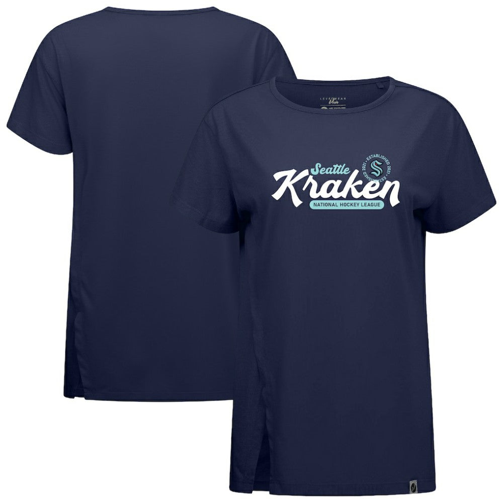 Seattle Kraken Levelwear Women's Influx Monument T-Shirt - Deep Sea Blue - NHL 203145080