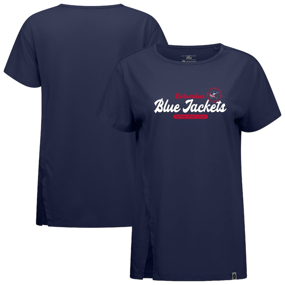 Columbus Blue Jackets Levelwear Women's Influx Monument T-Shirt - Navy - NHL 203145085