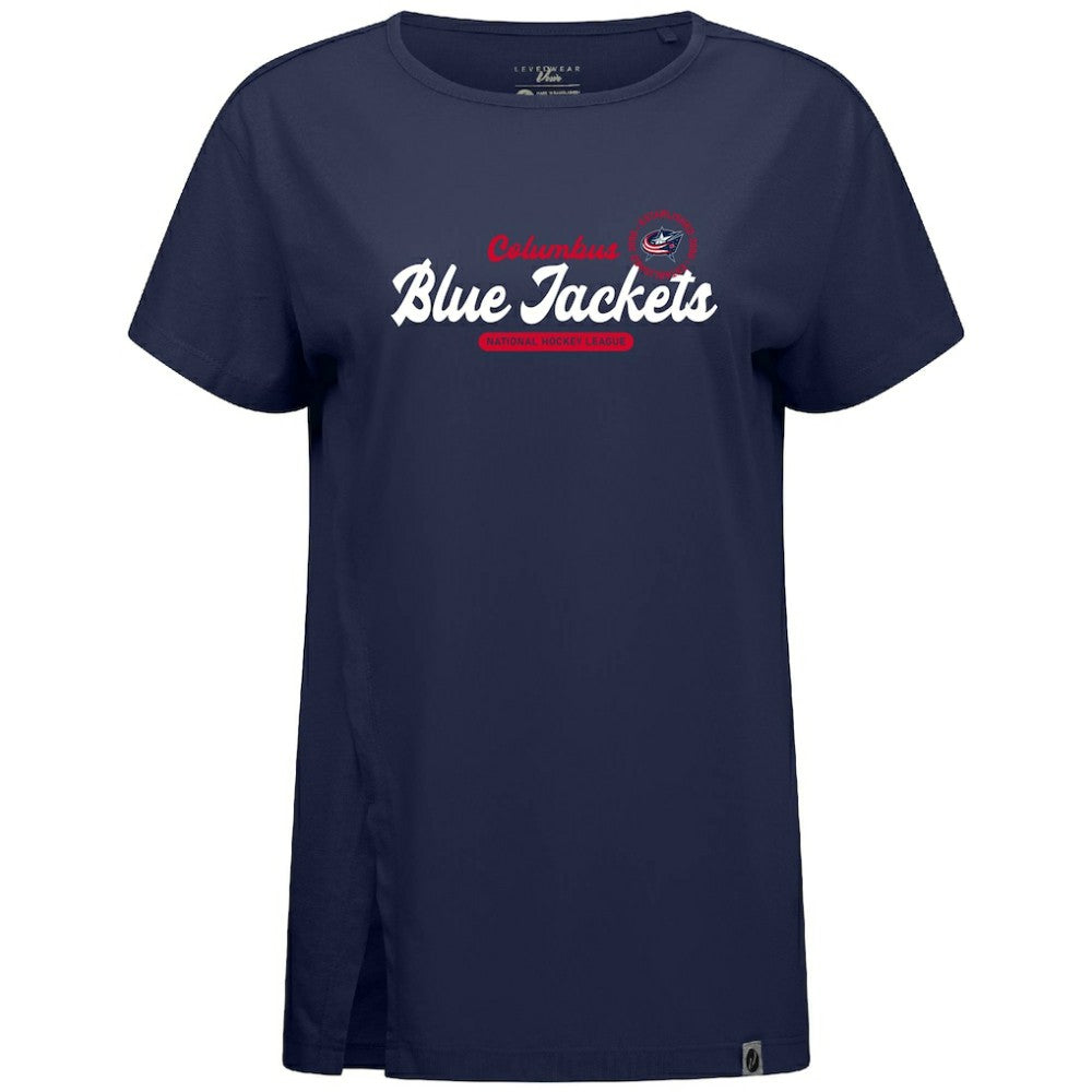 Columbus Blue Jackets Levelwear Women's Influx Monument T-Shirt - Navy - NHL 203145085