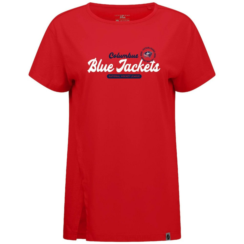 Columbus Blue Jackets Levelwear Women's Influx Monument T-Shirt - Red - NHL 203145086