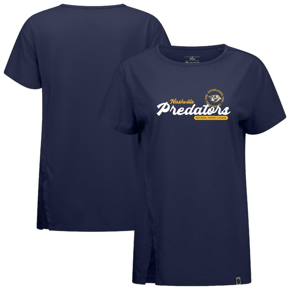Nashville Predators Levelwear Women's Influx Monument T-Shirt - Navy - NHL 203145087