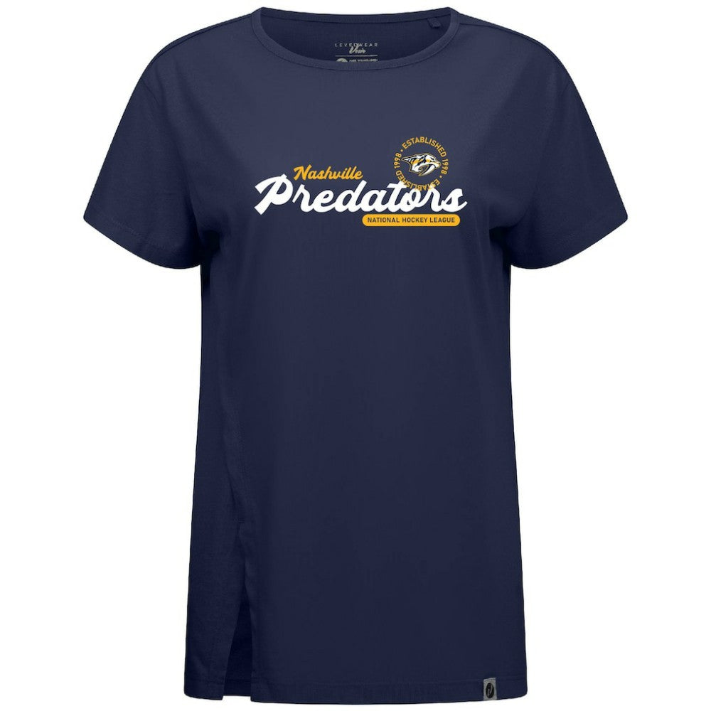 Nashville Predators Levelwear Women's Influx Monument T-Shirt - Navy - NHL 203145087