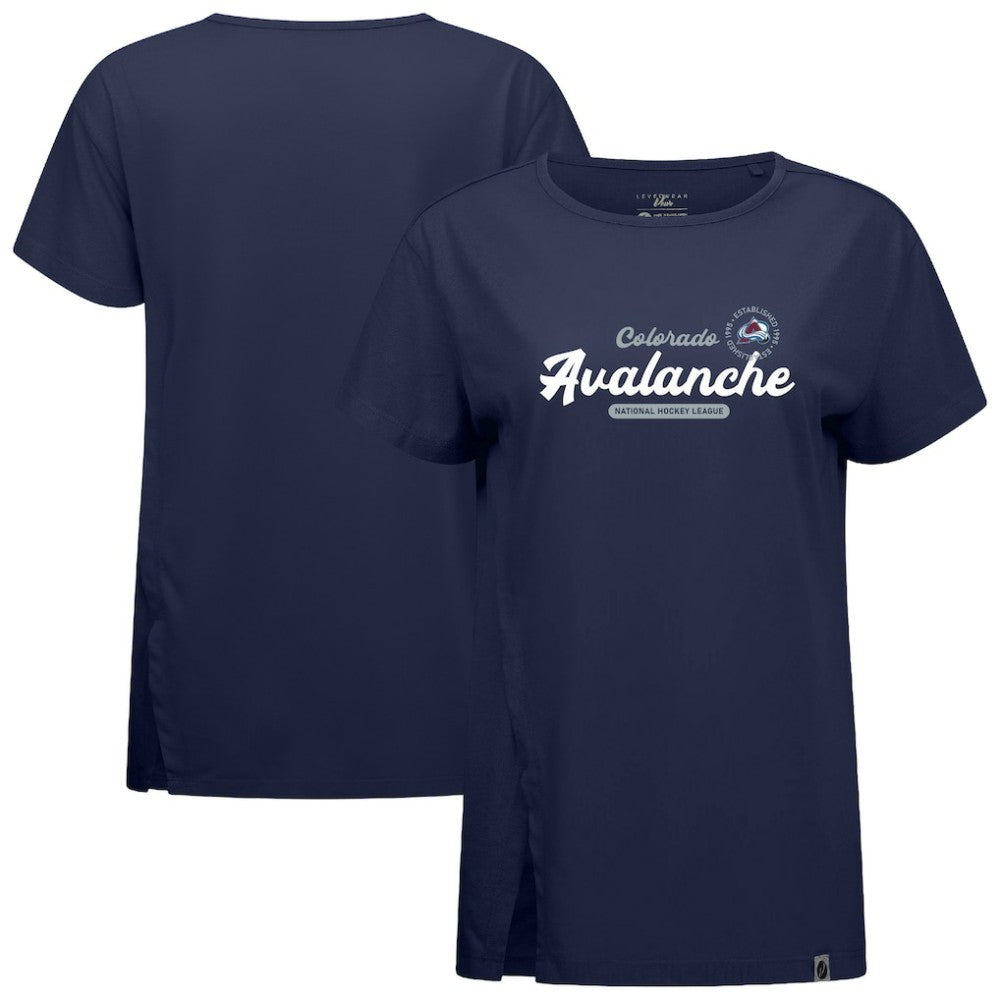 Colorado Avalanche Levelwear Women's Influx Monument T-Shirt - Navy - NHL 203145088