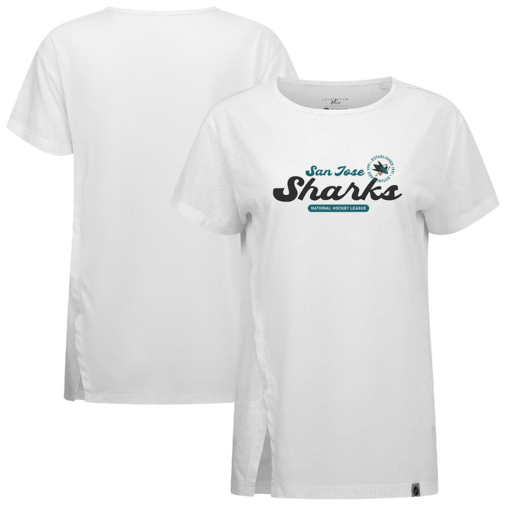 San Jose Sharks Levelwear Women's Influx Monument T-Shirt - White - NHL 203145094