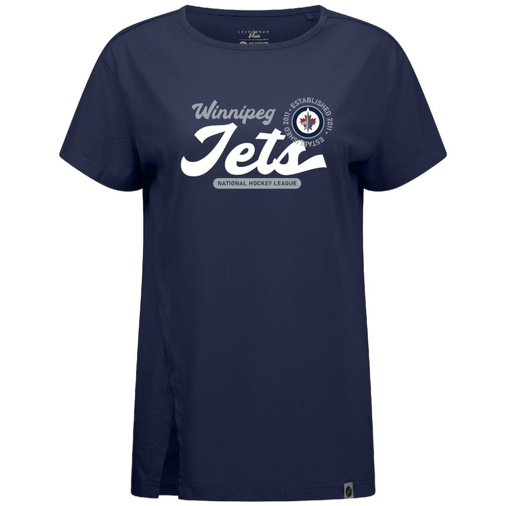 Winnipeg Jets Levelwear Women's Influx Monument T-Shirt - Navy - NHL 203145096