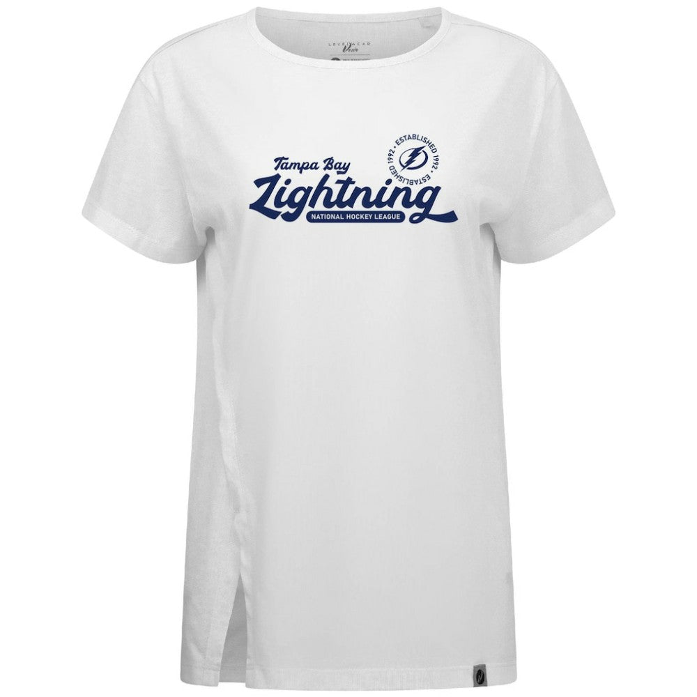 Tampa Bay Lightning Levelwear Women's Influx Monument T-Shirt - White - NHL 203145102