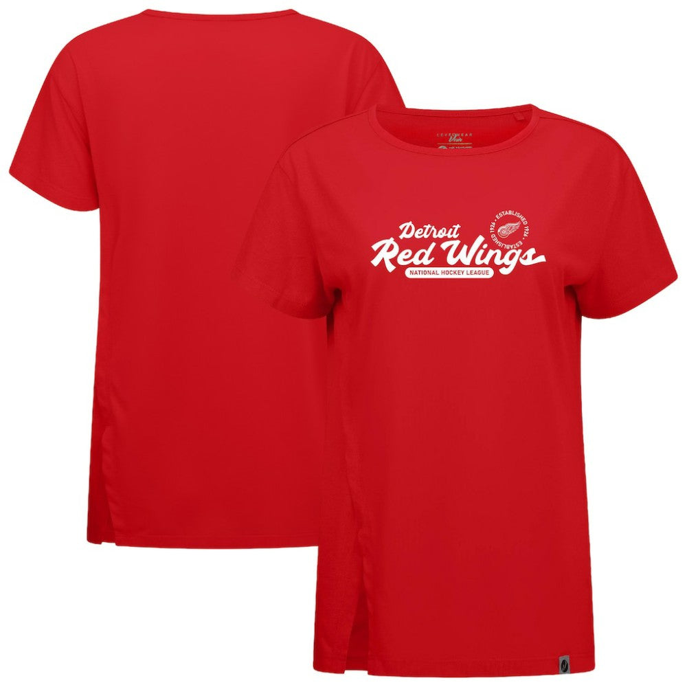 Detroit Red Wings Levelwear Women's Influx Monument T-Shirt - Red - NHL 203145103