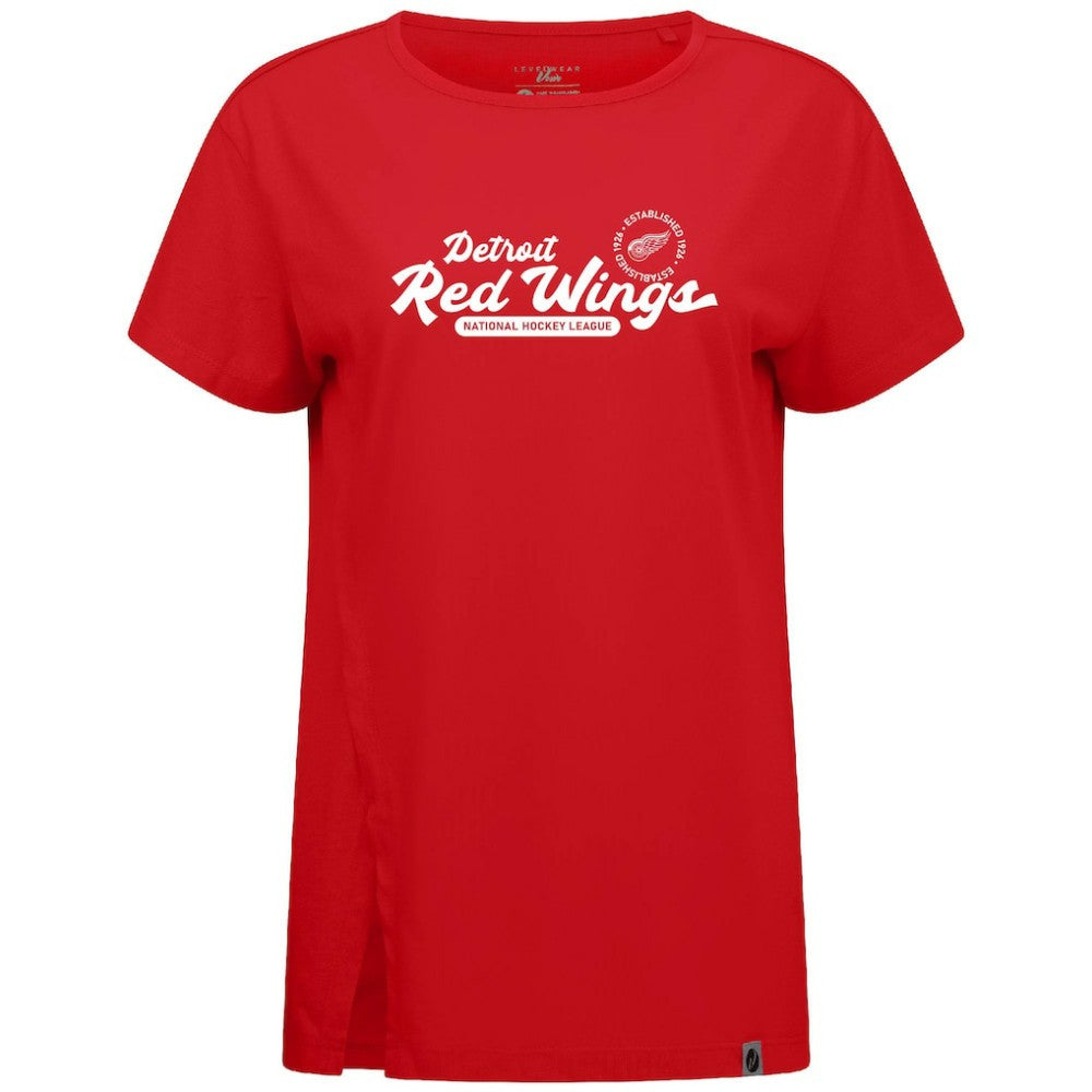 Detroit Red Wings Levelwear Women's Influx Monument T-Shirt - Red - NHL 203145103
