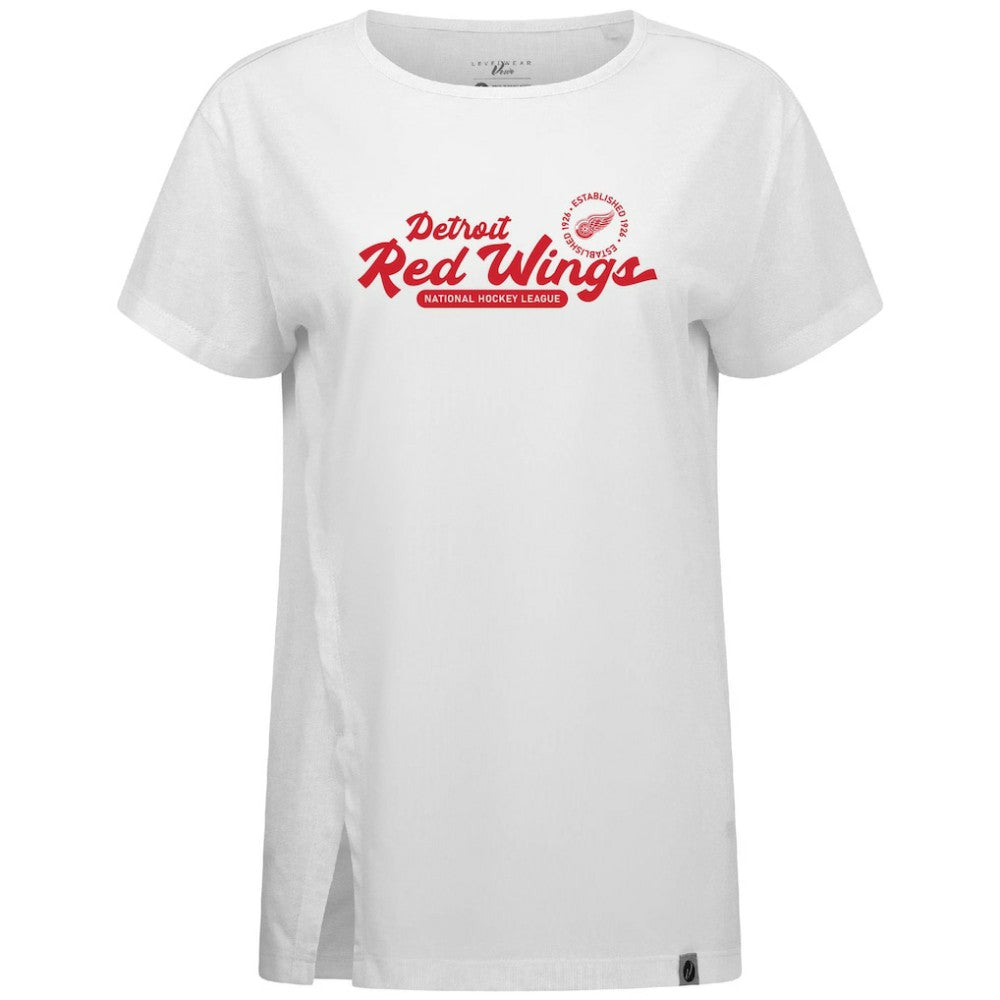 Detroit Red Wings Levelwear Women's Influx Monument T-Shirt - White - NHL 203145105