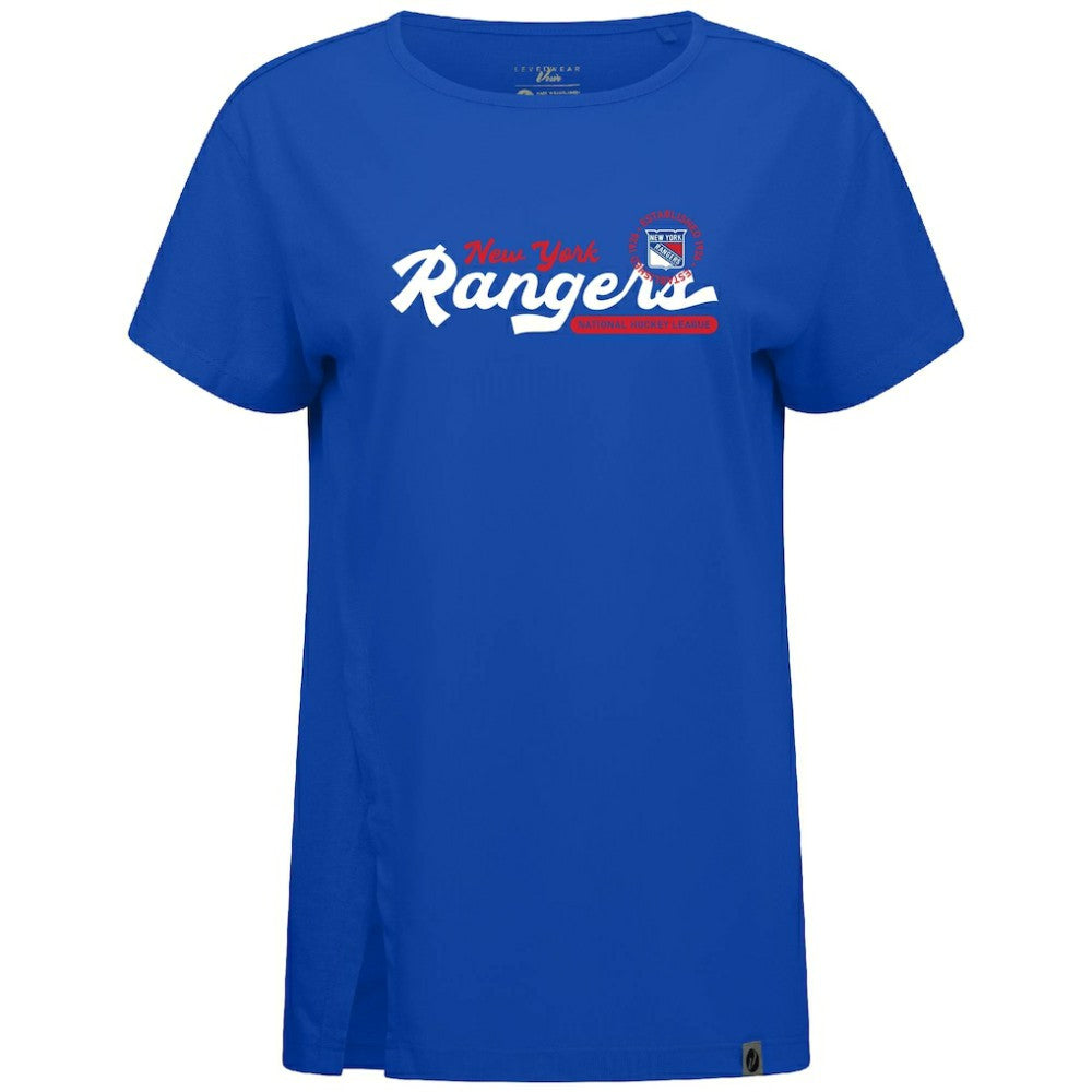New York Rangers Levelwear Women's Influx Monument T-Shirt - Royal - NHL 203145107