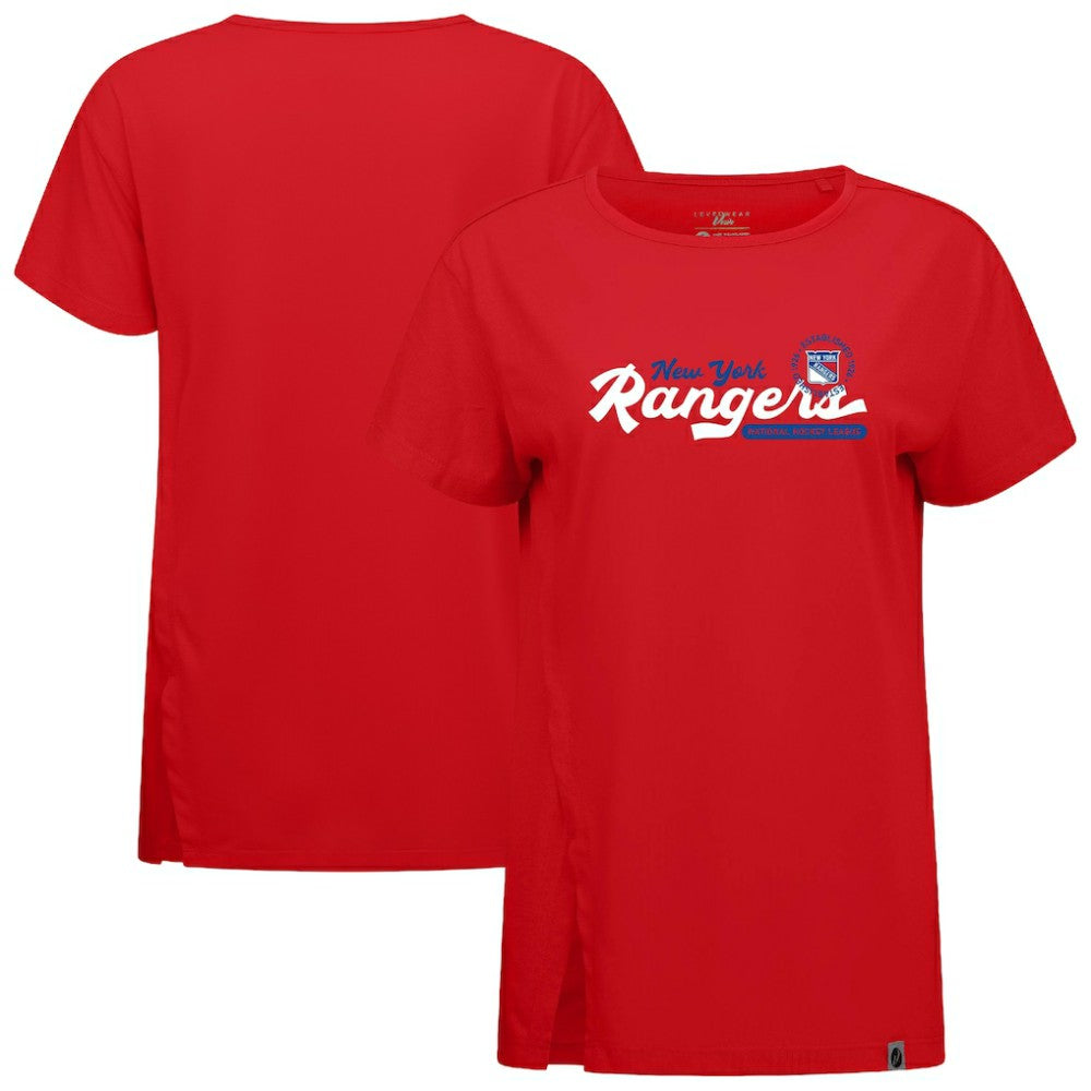 New York Rangers Levelwear Women's Influx Monument T-Shirt - Red - NHL 203145109