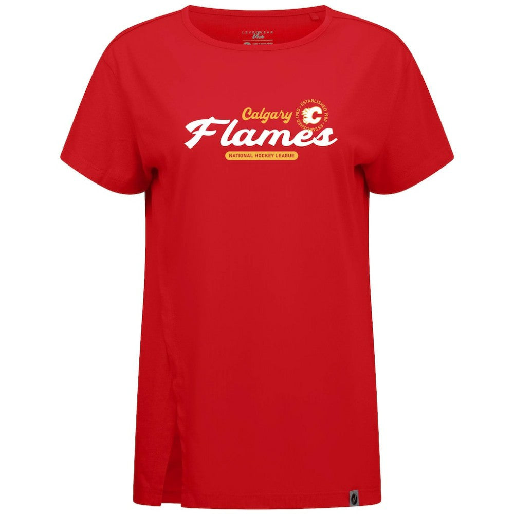 Calgary Flames Levelwear Women's Influx Monument T-Shirt - Red - NHL 203145112